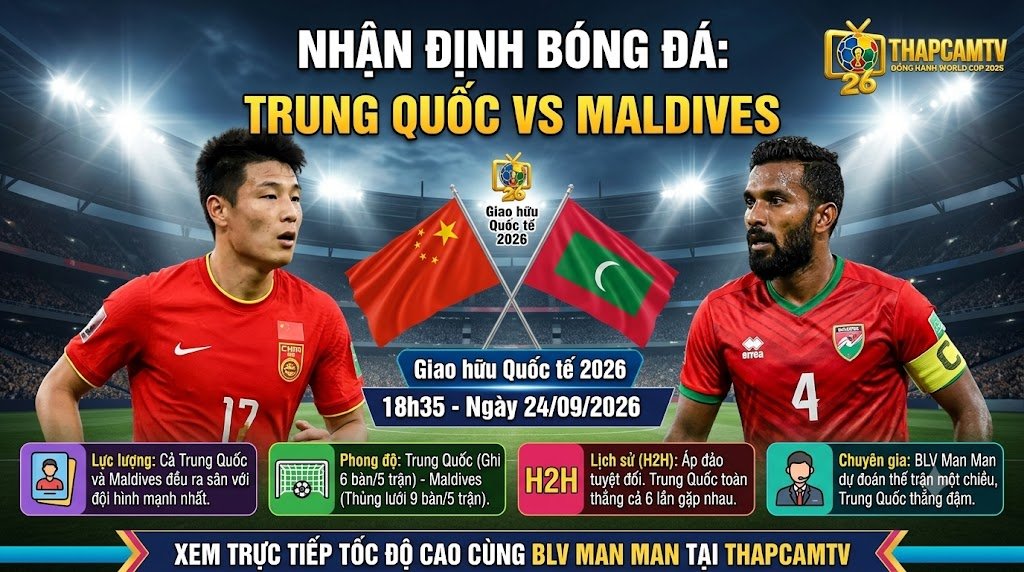 Nhận Định Trung Quốc vs Maldives (18h35, 24/09): Bài Toán Xuyên Phá Khối Low-Block
